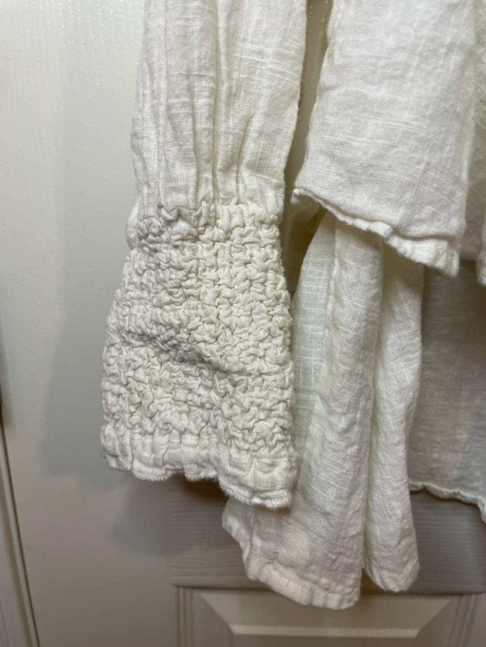 For the Republic Tiered Off the Shoulder Cotton Blouse Boho Cottagecore Size XL - Picture 5 of 8